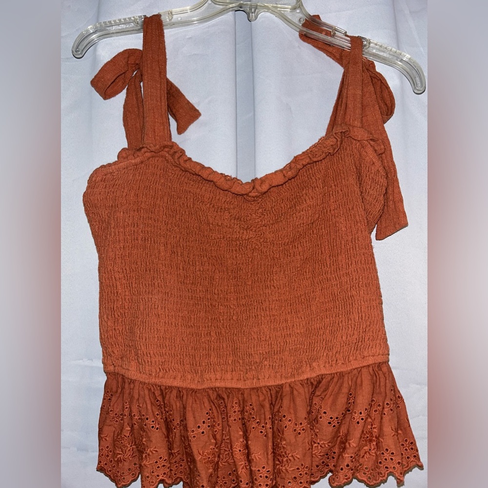 burnt orange top